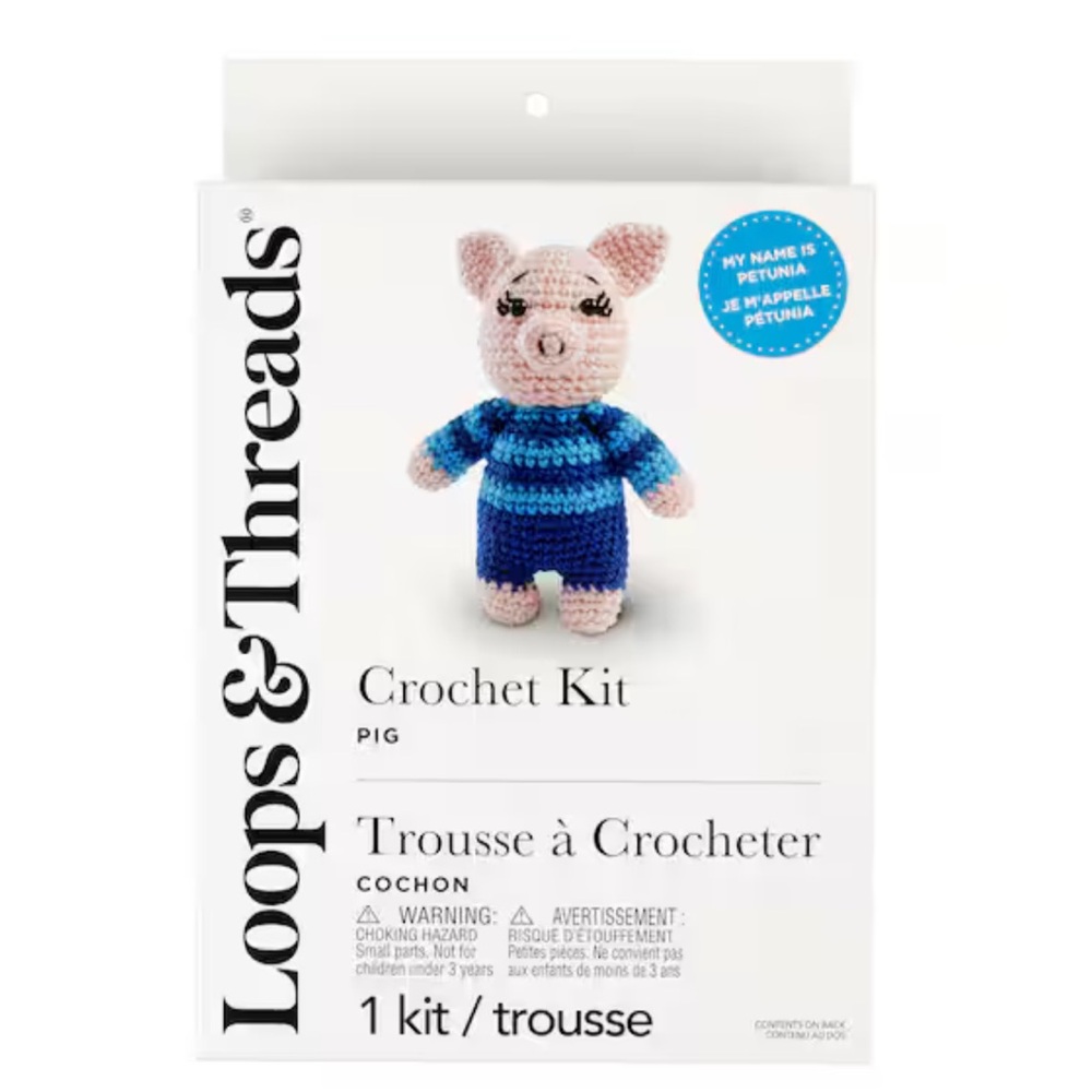 Brand New ✨💫Loops & Thread crochet kit- petunia the pig !! 🐷🐽